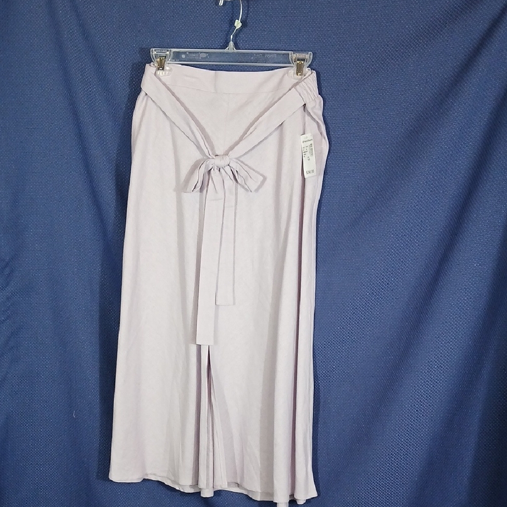 Linen and Rayon Summer Pale Lavender Maxi Skirt